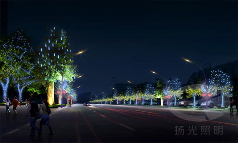 城市道路夜景亮化工程設(shè)計(jì)效果圖
