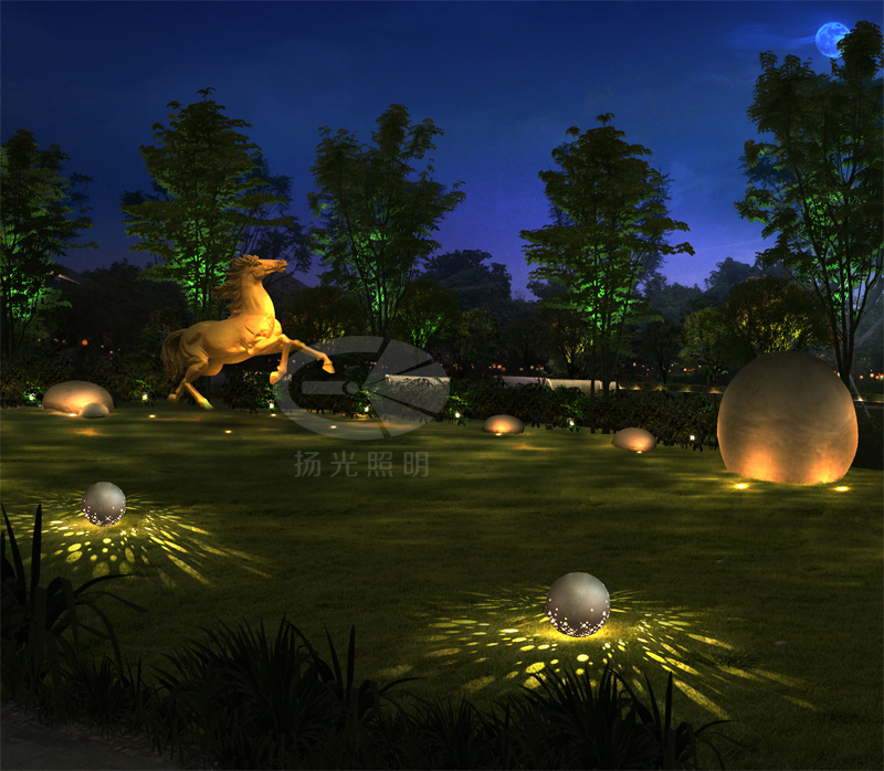 園林夜景燈光照明設(shè)計(jì)效果圖二