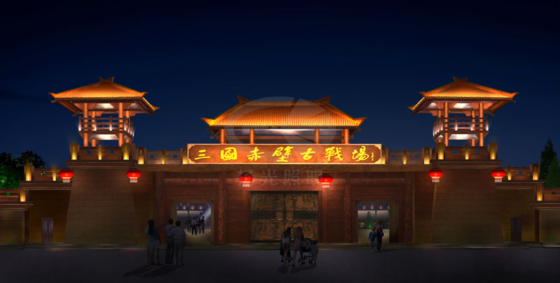古建筑夜景亮化設(shè)計(jì)效果圖二