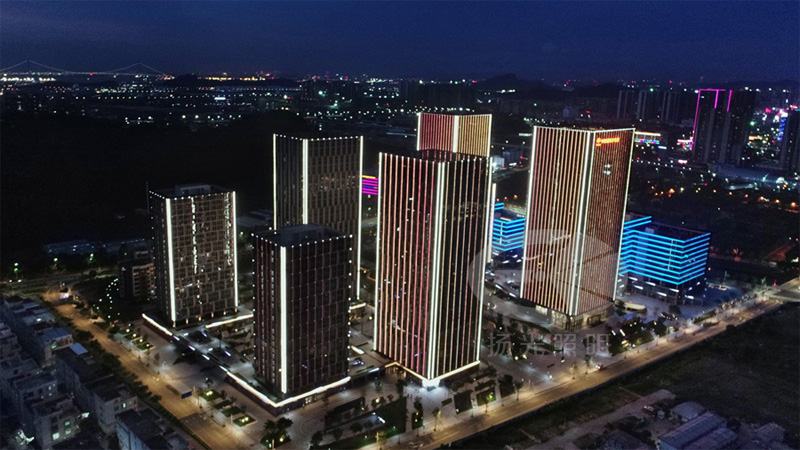 樓體景觀亮化工程夜景圖